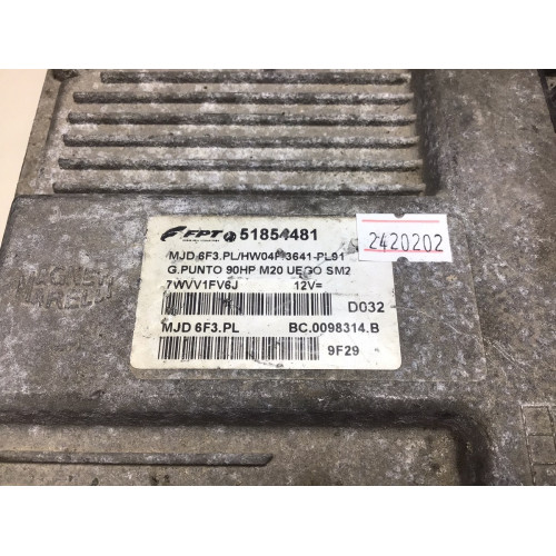Fiat Punto Motor Beyni 51854481 MJD6F3.PL HW04F