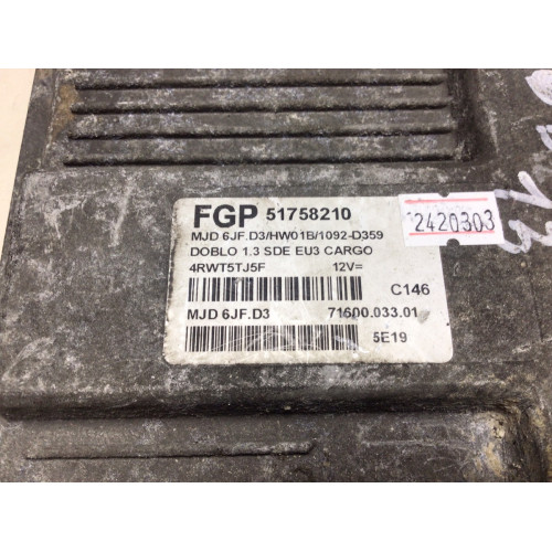 Fiat Doblo 1.3 Motor Beyni 51758210 HW01B MJD6JF.D3