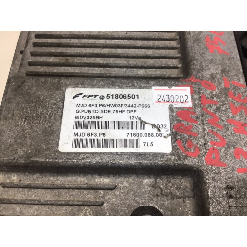 Fiat Punto 1.3 Motor Beyni 51806501 HW03P MJD6F3.P6