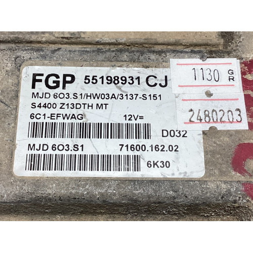 Opel Corsa D 1.3 Motor Beyni 55198931 CJ MJD 6O3.S1 HW03A S4400
