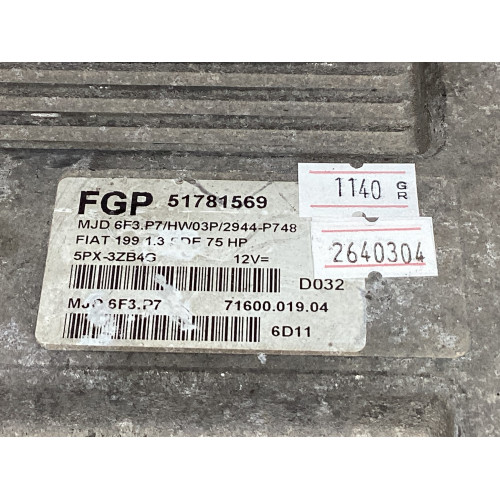 Fiat Grande Punto Motor Beyni 51781569 MJD 6F3.P7 HW03P