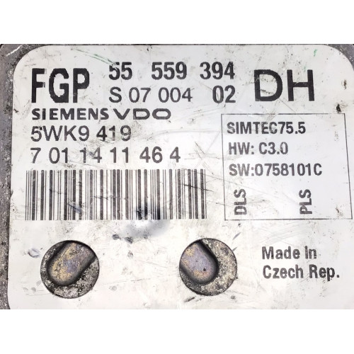 Opel Astra H 1.6 Motor Beyni 5WK9419 55559394 7011411464 simteç 75.5