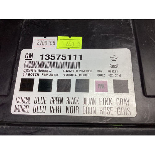 Opel İnsignia BCM Kontrol Beyni 13575111 F00HJ00625