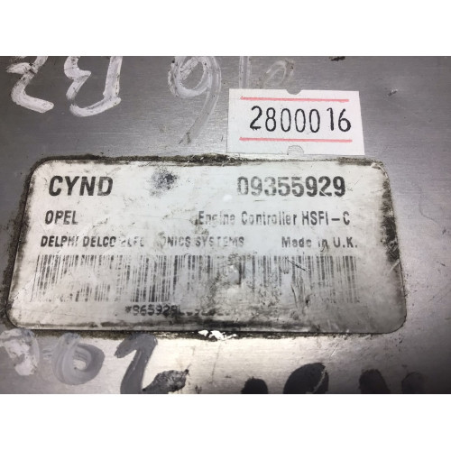 Opel Astra 1.6 Motor Beyni 09355929 CYND