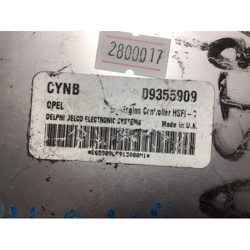 Opel Corsa G 1.4 Motor Beyni 09355909 CYNB