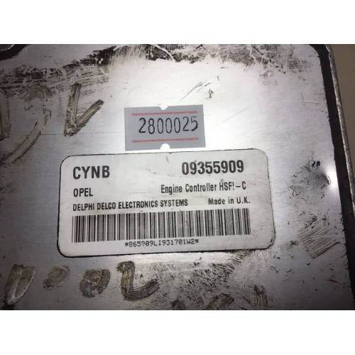 Opel Corsa G 1.4 Motor Beyni 09355909 CYNB