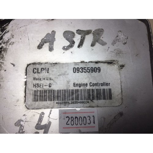 Opel Astra 1.4 Motor Beyni 09355909 CLPN