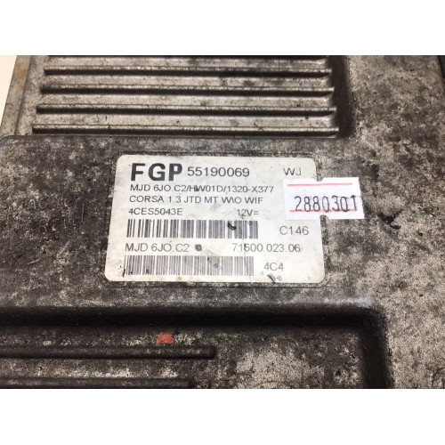 Opel Corsa 1.3 JTD Motor Beyni 55190069 WJ HW01D MJD6JO.C2