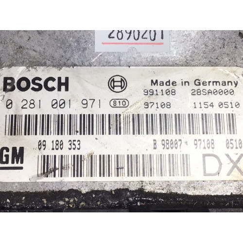 Opel Vectra 2.0 Motor Beyni 0281001971 09180353 DX