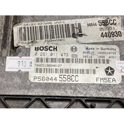 Jeep Grand Cherokee 2.8 Motor Beyni P56044558CC 0281011473