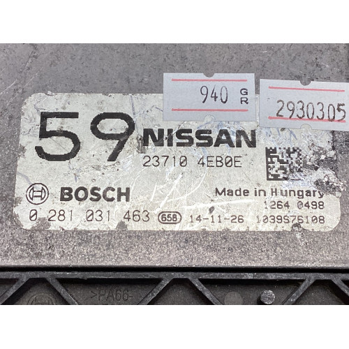 Nissan Qashqai 1.6 DCI Motor Beyni 0281031463 23710-4EB0E