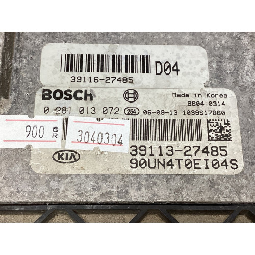 Kia Carens 2.0 Motor Beyni 0281013072 39113-27485 39116-27485