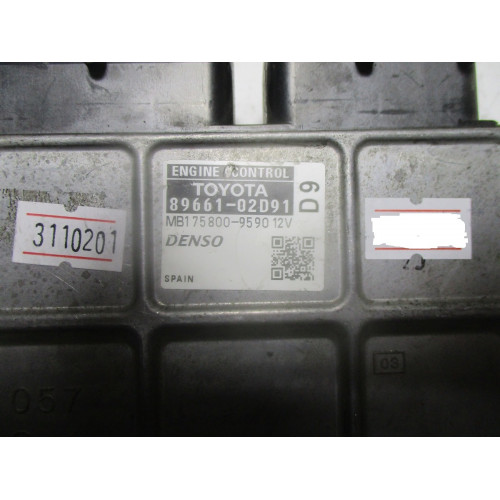 Toyota Auris 2.0 Motor Beyni 89661-02D91 MB175800-9590