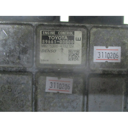 Toyota Yaris 1.3 Motor Beyni 89661-0DB00 MB275300-4332