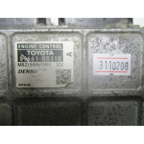Toyota Yaris 1.3 Motor Beyni 89661-0D310 MB275100-2493