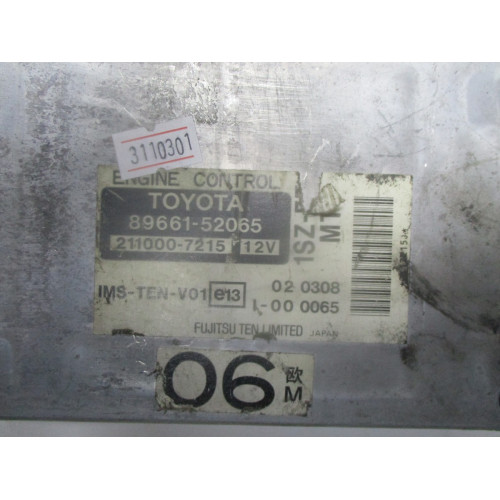 Toyota Yaris 1.0 Motor Beyni 89661-52065 211000-7215