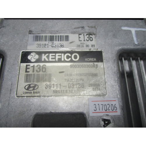 Hyundai i10 Motor Beyni 39101-03136 39111-03136 9003060303KB MEG17.9.12.1