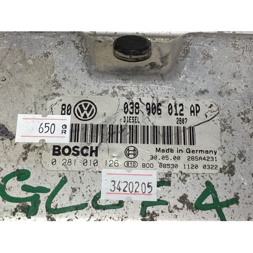 Volkswagen Golf Audi A3 1.9 TDI Motor Beyni 0281010126 038906012AP