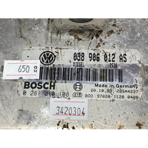 Volkswagen Golf Seat Toledo 1.9 Motor Beyni 038906012AS 0281010108