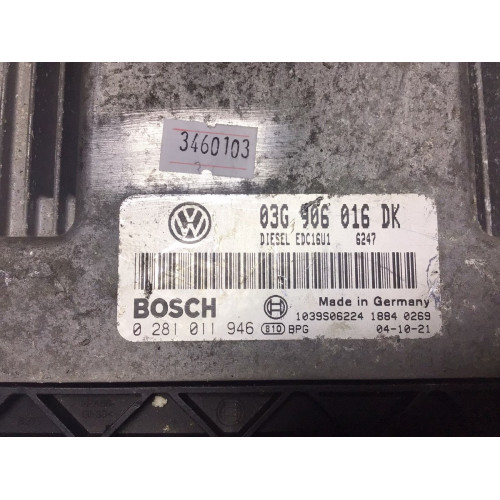 Volkswagen Touran 1.9 TDI Motor Beyni 03G906016DK 0281011946 EDC16U1