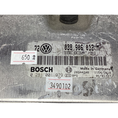 Volkswagen Golf 1.9 Motor Beyni 038906012M 0281001979 EDC15VM+
