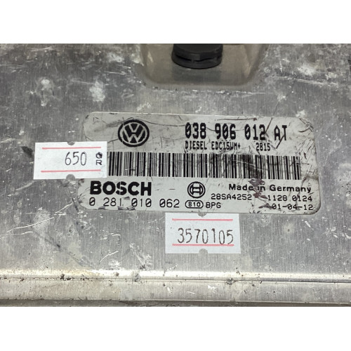 Volkswagen Transporter T4 Seat Leon 1.9 Motor Beyni 0281010062 038906012AT EDC15VM+