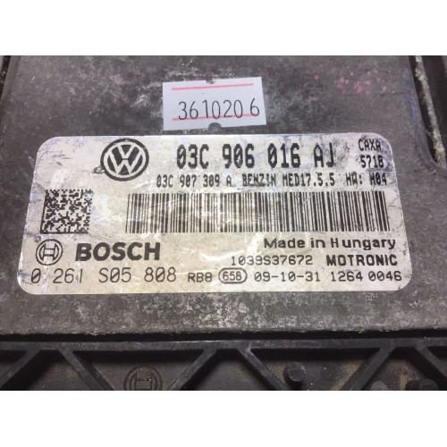 Volkswagen Golf 1.4 Motor Beyni 0261S05808 03C906016AJ
