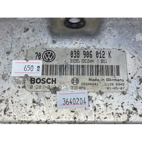 Volkswagen Bora Golf 1.9 Motor Beyni 0281010111 038906012K