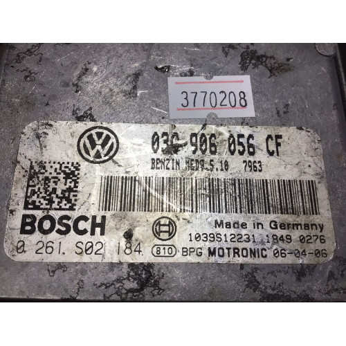 Volkswagen Golf 1.6 Motor Beyni 0261S02184 03C906056CF
