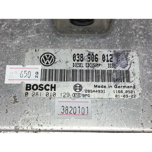 Skoda Octavia 1.9 Motor Beyni 0281010129 038906012H EDC15VM+