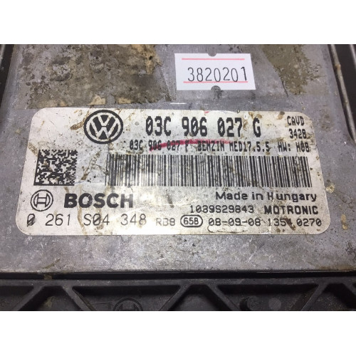 Volkswagen Scirocco Golf 1.4 Motor Beyni 0261S04348 03C906027G MED17.5.5