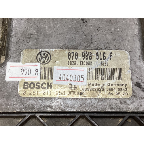Volkswagen Touareg Motor Beyni 070906016F 0281011258 EDC16U1