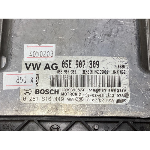 Volkswagen Golf Jetta T-Roc 1.5 Motor Beyni 0261S16449 05E907309
