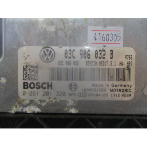 Volkswagen Golf 1.4 Motor Beyni Med17.5.1 0261201320 03C906032B