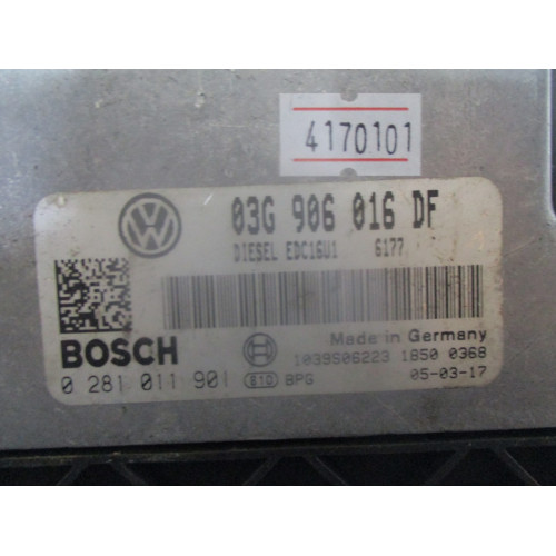 Volkswagen Golf 1.9 Motor Beyni 0281011901 03G906016DF