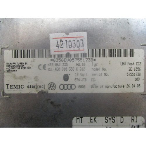 Audi A6 Motor Beyni 4E0862335