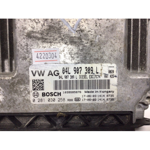 Audi A4 2.0TDI Motor Beyni 0281030258 04L907309L EDC17C74