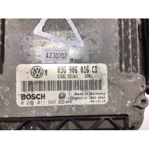 Volkswagen Golf Motor Beyni 0281011945 03G906016CD EDC16U1