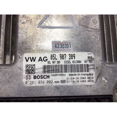 Audi A6 2.0TDI Motor Beyni 0281034002 05L907309 MD1CS004