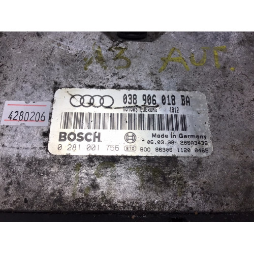 Audi A3 1.9TDI Motor Beyni 038906018BA 0281001756
