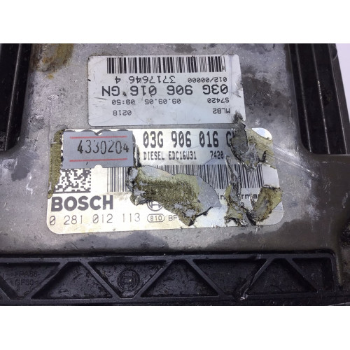 Audi A4 2.0 TDI Motor Beyni 03G906016GN 0281012113 EDC16U31