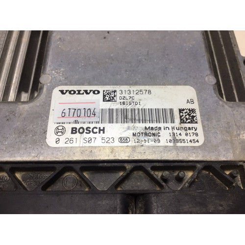 Volvo S60 S80 1.6 Motor Beyni 0261S07523 31312578