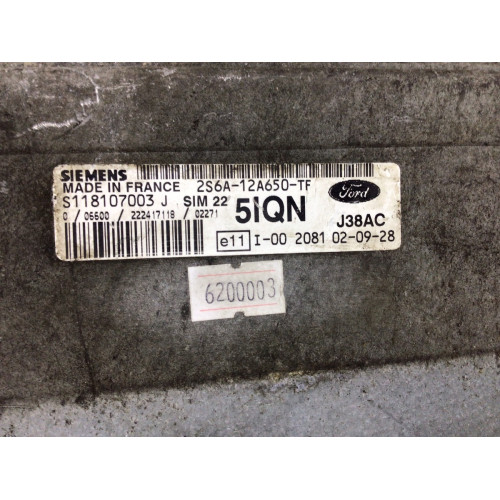 Ford Fiesta 1.6 Motor Beyni SIM22 S118107003J 2S6A-12A650-TF