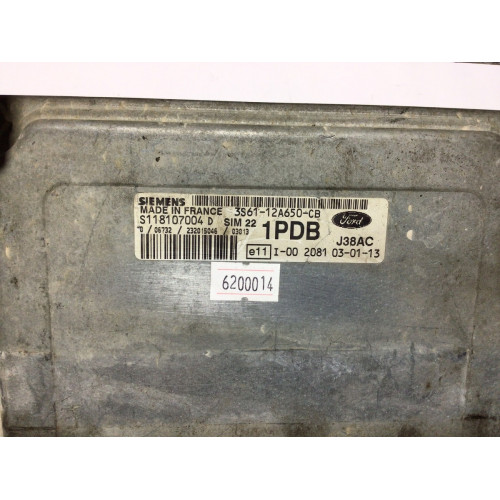 Ford Fiesta 1.2 Motor Beyni SIM22 S118107004D 3S61-12A650-CB 1PDC