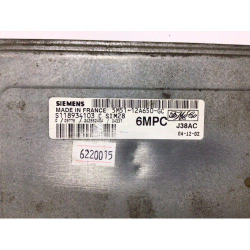 Ford Focus Motor Beyni 5M51-12A650-GC S118934103C