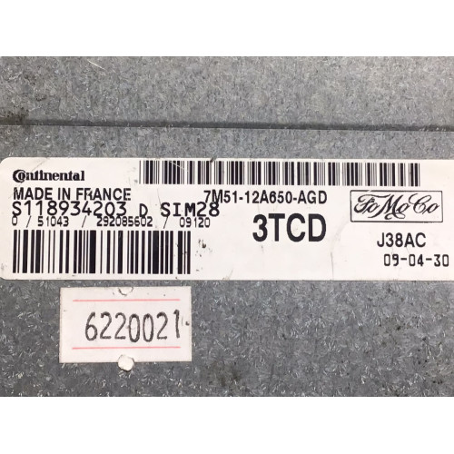 Ford Focus 2 Motor Beyni S118934203D 7M51-12A650-AGD