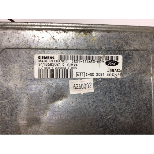 Ford Ka Motor Beyni S118685021D SIM24 5S51-12A650-BC