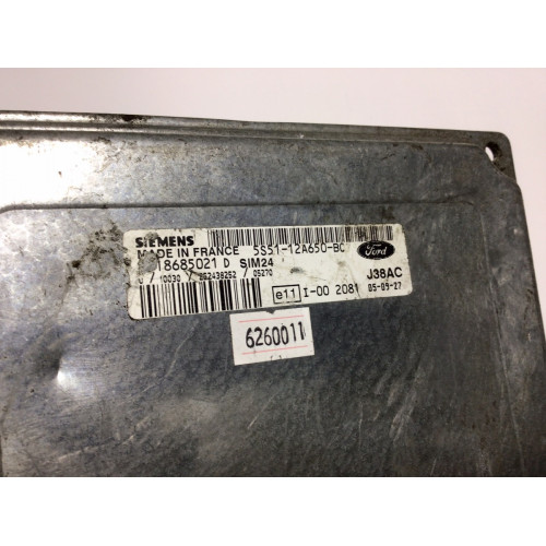 Ford Ka Motor Beyni S118685021D SIM24 5S51-12A650-BC