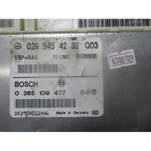 Mercedes W168 A160 Esp Bas Beyni 0265109477 0295454232