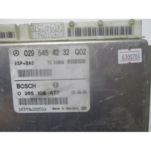 Mercedes W168 A160 Esp Bas Beyni 0265109477 0295454232